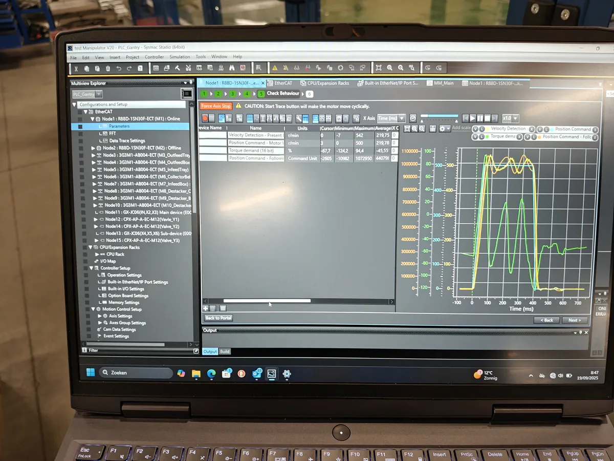 PLC engineering omgeving met live data
